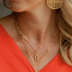 Bamboo Initial Necklace|Susan Shaw Discount