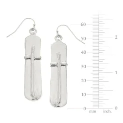 Bar Cross Earrings|Susan Shaw