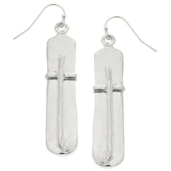 Bar Cross Earrings|Susan Shaw