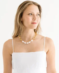 Baroque Pearl Chain Necklace|Susan Shaw Sale