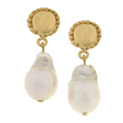 Baroque Pearl Post Earrings|Susan Shaw Online