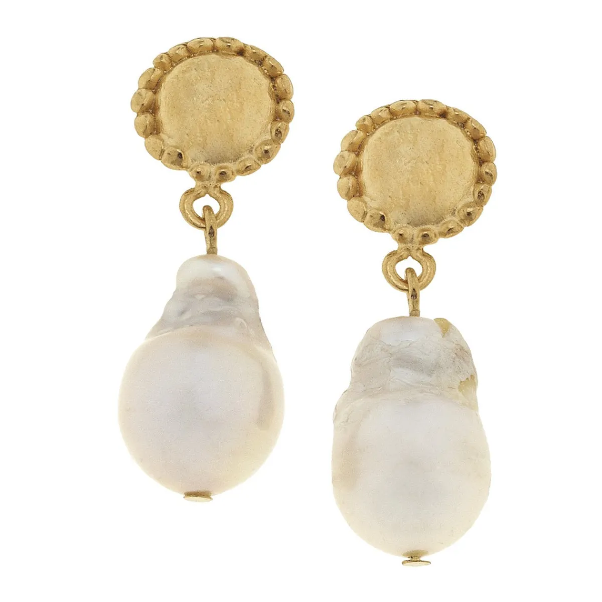 Baroque Pearl Post Earrings|Susan Shaw Online