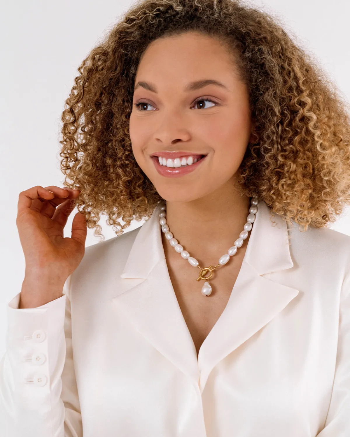 Baroque Pearl Toggle Pearl Necklace|Susan Shaw Clearance