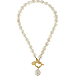 Baroque Pearl Toggle Pearl Necklace|Susan Shaw Clearance