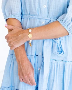 Bee + Coin Pearl Bracelet|Susan Shaw Outlet