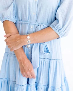 Bee + Coin Pearl Bracelet|Susan Shaw Outlet