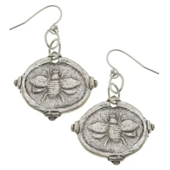 Bee Intaglio Earrings|Susan Shaw Online
