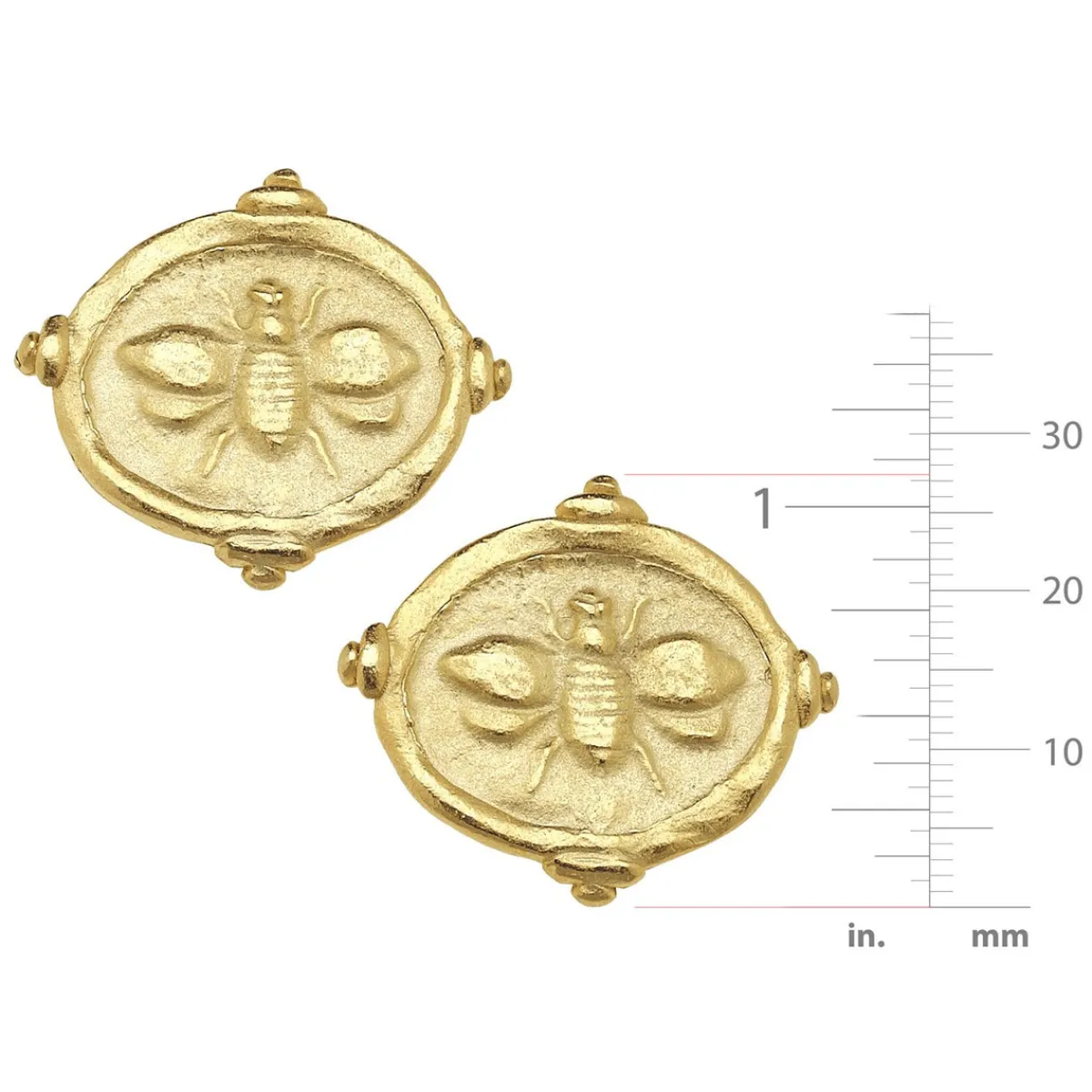 Bee Intaglio Studs|Susan Shaw New