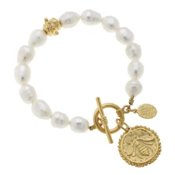 Bee + Pearl Bracelet|Susan Shaw