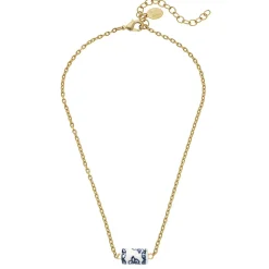 Blue & White Allie Spool Necklace|Susan Shaw Outlet