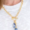Blue & White Bamboo Toggle Necklace|Susan Shaw
