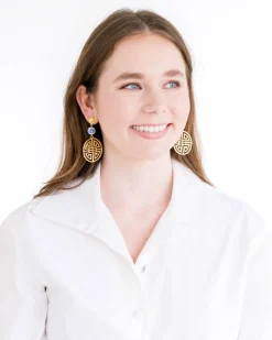 Blue & White Happiness Earrings|Susan Shaw Sale