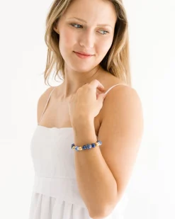 Blue & White Lapis Gold Bracelet|Susan Shaw Sale
