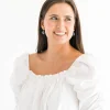 Blue & White Margaret Drop Earrings|Susan Shaw New