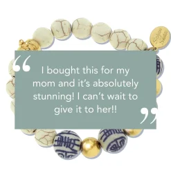 Blue & White Turquoise Stretch Bracelet|Susan Shaw Hot