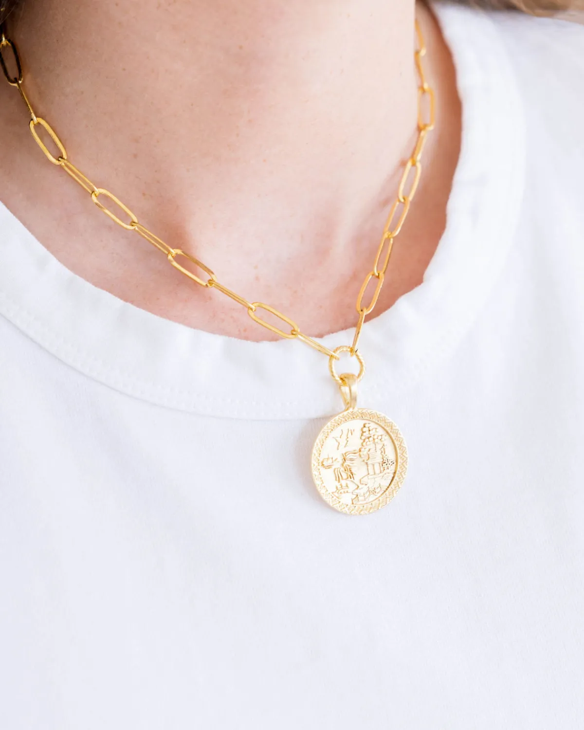 Blue Willow Paperclip Necklace|Susan Shaw
