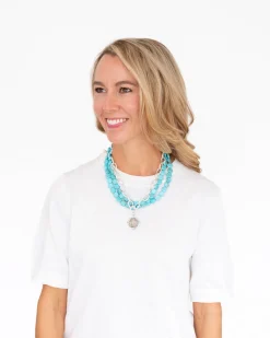 Buffalo Coin Multi-Strand Turquoise Necklace|Susan Shaw Online