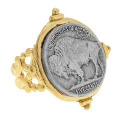 Buffalo Nickel Ring|Susan Shaw Outlet