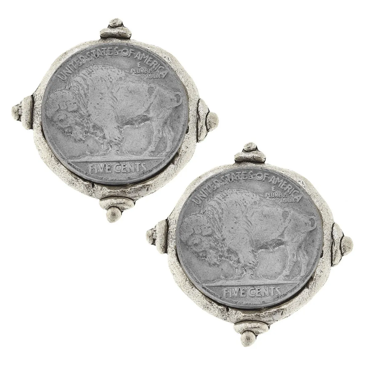 Buffalo Nickel Studs|Susan Shaw Clearance