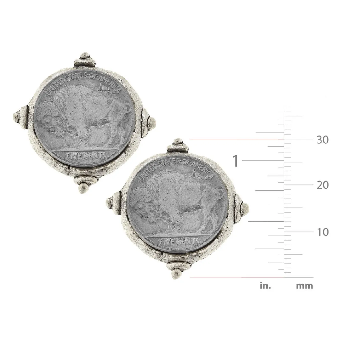 Buffalo Nickel Studs|Susan Shaw Clearance