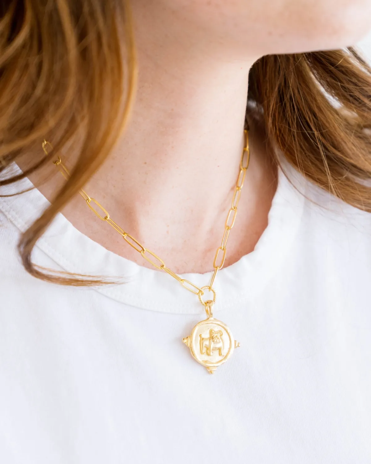 Bulldog Paperclip Necklace|Susan Shaw Sale