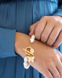 Butterfly Pearl Bracelet|Susan Shaw Outlet