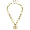 Butterfly Pendant Chain Necklace|Susan Shaw Discount