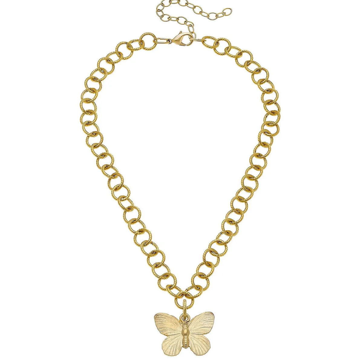 Butterfly Pendant Chain Necklace|Susan Shaw Discount