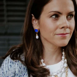 Charlotte Pearl Drop Earrings|Susan Shaw Clearance