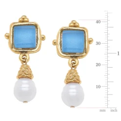 Charlotte Pearl Drop Earrings|Susan Shaw Clearance