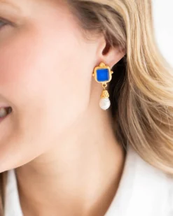 Charlotte Pearl Drop Earrings|Susan Shaw Clearance