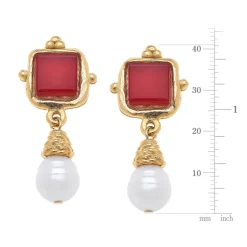 Charlotte Pearl Drop Earrings|Susan Shaw Clearance