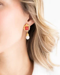 Charlotte Pearl Drop Earrings|Susan Shaw Clearance