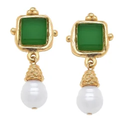 Charlotte Pearl Drop Earrings|Susan Shaw Clearance