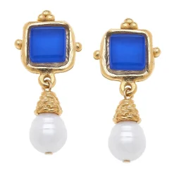 Charlotte Pearl Drop Earrings|Susan Shaw Clearance