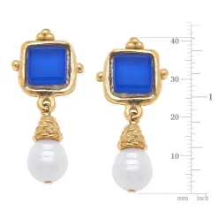Charlotte Pearl Drop Earrings|Susan Shaw Clearance