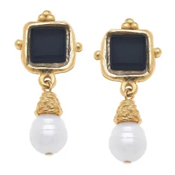 Charlotte Pearl Drop Earrings|Susan Shaw Clearance