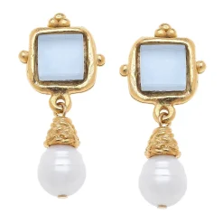 Charlotte Pearl Drop Earrings|Susan Shaw Clearance