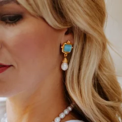 Charlotte Pearl Drop Earrings|Susan Shaw Clearance