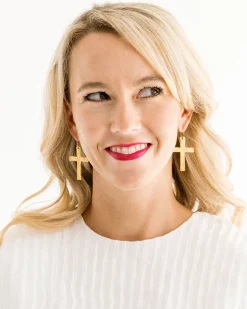 Classic Cross Earrings|Susan Shaw New
