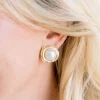 Classic Pearl Cab Studs|Susan Shaw Discount