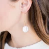 Coin Pearl Threader Earrings|Susan Shaw Outlet