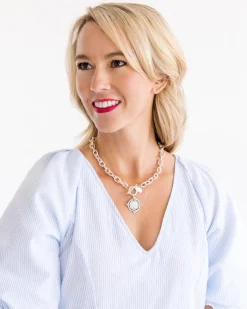 Coin Toggle Necklace|Susan Shaw Sale