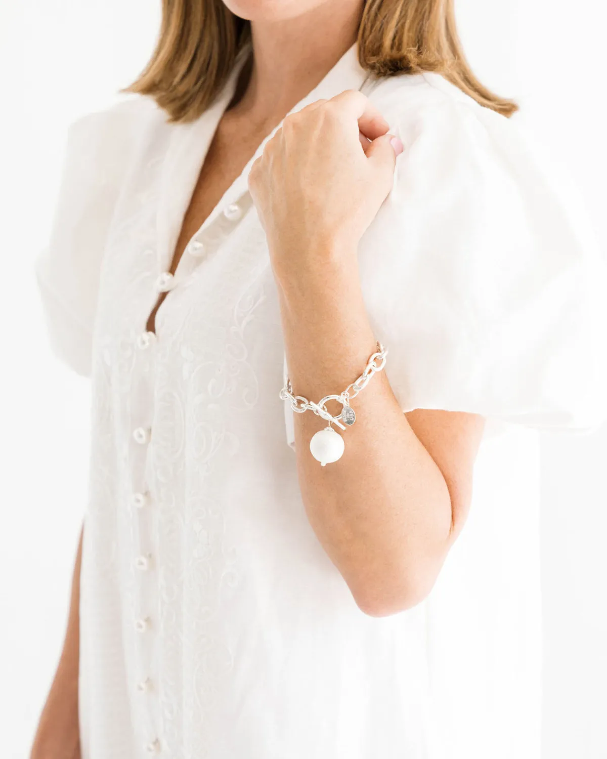 Cotton Pearl Toggle Bracelet|Susan Shaw New
