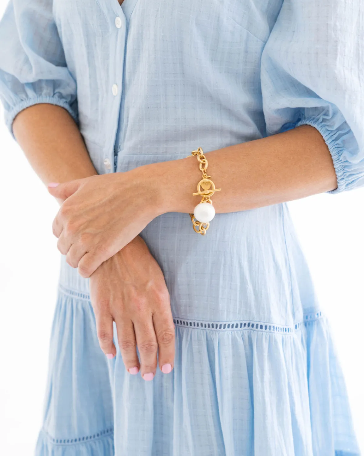 Cotton Pearl Toggle Bracelet|Susan Shaw New