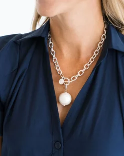 Cotton Pearl Toggle Necklace|Susan Shaw New