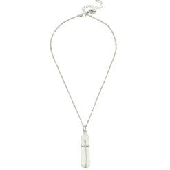 Dainty Bar Cross Necklace|Susan Shaw