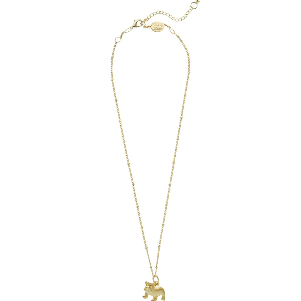 Dainty Bulldog Necklace|Susan Shaw Clearance