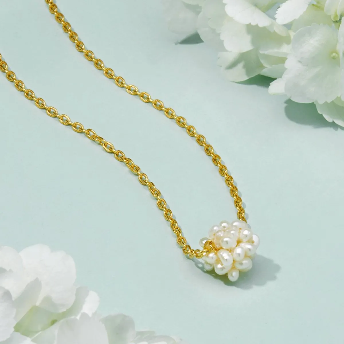 Dainty Pearl Cluster Necklace|Susan Shaw Sale