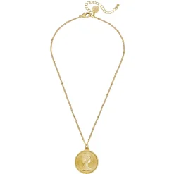 Dainty Queen Elizabeth II Coin Necklace|Susan Shaw Hot